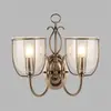 SEARCHLIGHT Applique 2 ampoules Silhouette, en laiton antique et verre