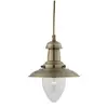 SEARCHLIGHT Suspension 18 cm fisherman, en laiton antique et verre