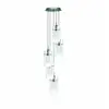 Searchlight Duo 1 - Suspension à 5 ampoules en spirale, chrome, verre, E14