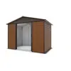 Abri de jardin métal imitation bois 5,30 m2 Yardmaster + kit d'ancrage