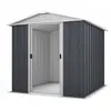 Yardmaster - Abri de jardin métal anthracite 2,3 m² + kit d'ancrage