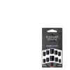 Elegant Touch Core Colour Nails With Glue Squoval Midnight Black 24uts