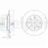 Disque de frein DELPHI BG2800, arrière, plein, 2 pièce