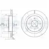 Disque de frein DELPHI BG2758, arrière, ventilé, 2 pièce