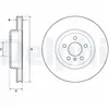 DELPHI Disques de frein pour BMW: Série 5, Série 6, Série 7 (Ref: BG9154C)