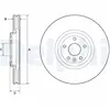 Disque de frein DELPHI BG9167C avant, ventilé, 1 pièce
