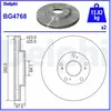 DELPHI Disques de frein pour HONDA: Accord (Ref: BG4768)