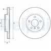 Disque de frein, ventil, Essieu avant DELPHI, par ex. pour BMW, Mini