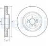 Disque de frein DELPHI BG9175C avant, ventilé, à haute teneur en carbone, 1 pièce
