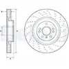 Disque de frein DELPHI BG9149C avant, ventilé, à haute teneur en carbo...