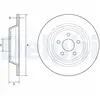 Disque de frein DELPHI BG4782C arrière, plein, 2 pièce