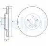 Disque de frein DELPHI BG4786C arrière, ventilé, 2 pièce