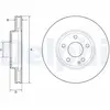 Disque de frein DELPHI BG4788C avant, ventilé, à haute teneur en carbo...