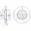 Disque de frein DELPHI BG3772C avant, ventilé, 2 pièce