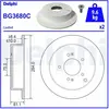 Disque de frein DELPHI BG3680C arrière, plein, 2 pièce