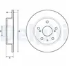 Disque de frein DELPHI BG4709C arrière, plein, 2 pièce