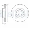 Disque de frein DELPHI BG4701C avant, ventilé, 2 pièce