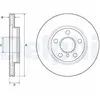 DELPHI Disques de frein pour MINI: MINI & BMW: Série 2 (Ref: BG4704C)