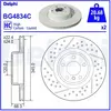 Disque de frein DELPHI BG4834C arrière, ventilé, à haute teneur en carbone, 2 pièce