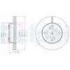 Disque de frein DELPHI BG4271C avant, ventilé, 2 pièce