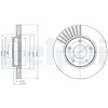 Disque de frein DELPHI BG4282C avant, ventilé, 2 pièce