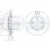 Disque de frein DELPHI BG4038C avant, ventilé, 2 pièce