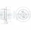 Disque de frein DELPHI BG3981C arrière, plein, 2 pièce
