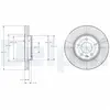 Disque de frein DELPHI BG4092C avant, ventilé, 2 pièce
