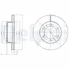 Disque de frein DELPHI BG4211C avant, ventilé, 2 pièce