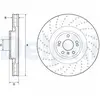Disque de frein DELPHI BG9185C avant, ventilé, perforé, à haute teneur...