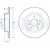 Disque de frein DELPHI BG4807C arrière, plein, 2 pièce