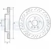 Disque de frein DELPHI BG9223C avant, ventilé, à haute teneur en carbone, 1 pièce