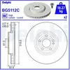 Disque de frein DELPHI BG5112C avant, ventilé, à haute teneur en carbone, 2 pièce