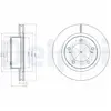 Disque de frein DELPHI BG9067 avant, ventilé, 1 pièce
