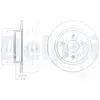 Disque de frein DELPHI BG4188 arrière, plein, 2 pièce