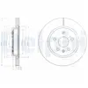 Disque de frein DELPHI BG4190 arrière, ventilé, 2 pièce