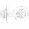 Disque de frein DELPHI BG4089 arrière, plein, 2 pièce