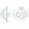 Disque de frein DELPHI BG4103 avant, ventilé, 2 pièce