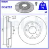 Jeu de 2 disques de frein DELPHI BG2282 - Réf. APBG2282