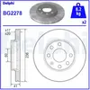 Disque de frein DELPHI BG2278, avant, ventilé, 2 pièce