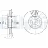 Jeu de 2 disques de frein DELPHI BG2745 - Réf. APBG2745