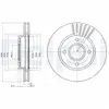 Disque de frein DELPHI BG2699, avant, ventilé, 2 pièce