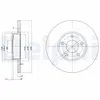 DELPHI Disques de frein pour AUDI: 100, A4, A6 (Ref: BG2749)