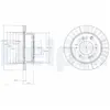 Disque de frein DELPHI BG4331 arrière, ventilé, 2 pièce