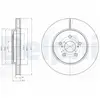 Disque de frein DELPHI BG4253 avant, ventilé, 2 pièce