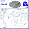 Disque de frein DELPHI BG4242 arrière, plein, 2 pièce