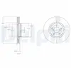 Disque de frein DELPHI BG9074 avant, ventilé, 1 pièce