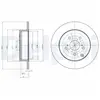 Disque de frein DELPHI BG4291 arrière, plein, 2 pièce