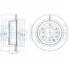 Disque de frein DELPHI BG4263 arrière, ventilé, 2 pièce