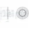 Disque de frein DELPHI BG4309 avant, ventilé, 2 pièce